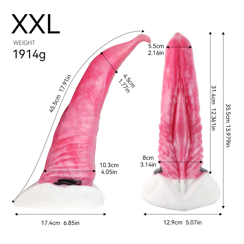 Alien dildo simulates whale animal penis giant sex prop