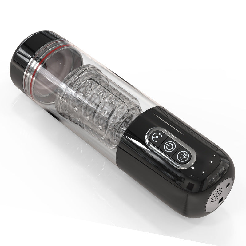 Fully automatic telescopic rotating masturbator male exerciser male adult massager