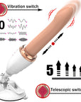 Female fully automatic insertion machine hands-free suction cup electric telescopic vibration dildo