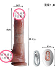 Realistic electric thrusting dildo with heating for adult female sex toys simulation masturbator