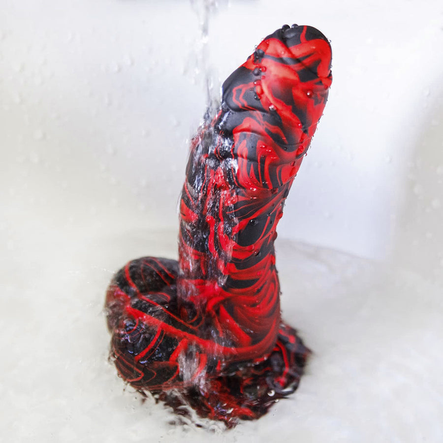 Couples World Mixed Color Alien Dinosaur Simulation Dildo Female Liquid Silicone Sex Toy