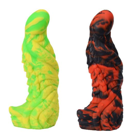 Orissi new mixed color liquid silicone dildo simulates alien large size masturbator