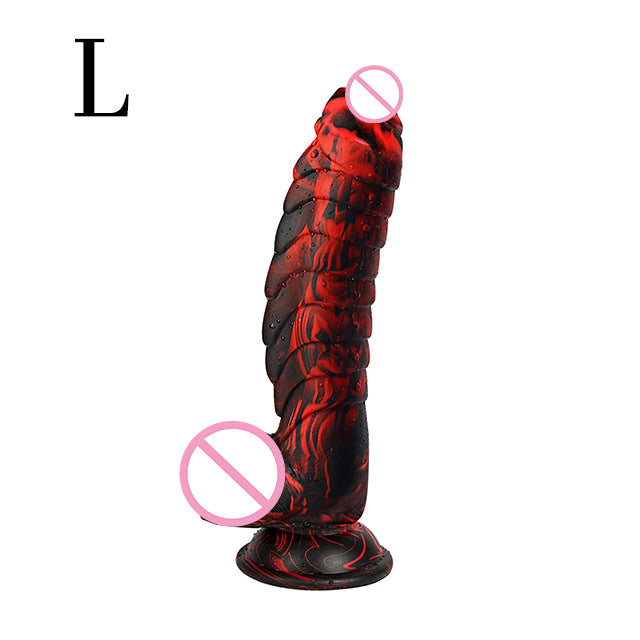 Couples World Mixed Color Alien Dinosaur Simulation Dildo Female Liquid Silicone Sex Toy