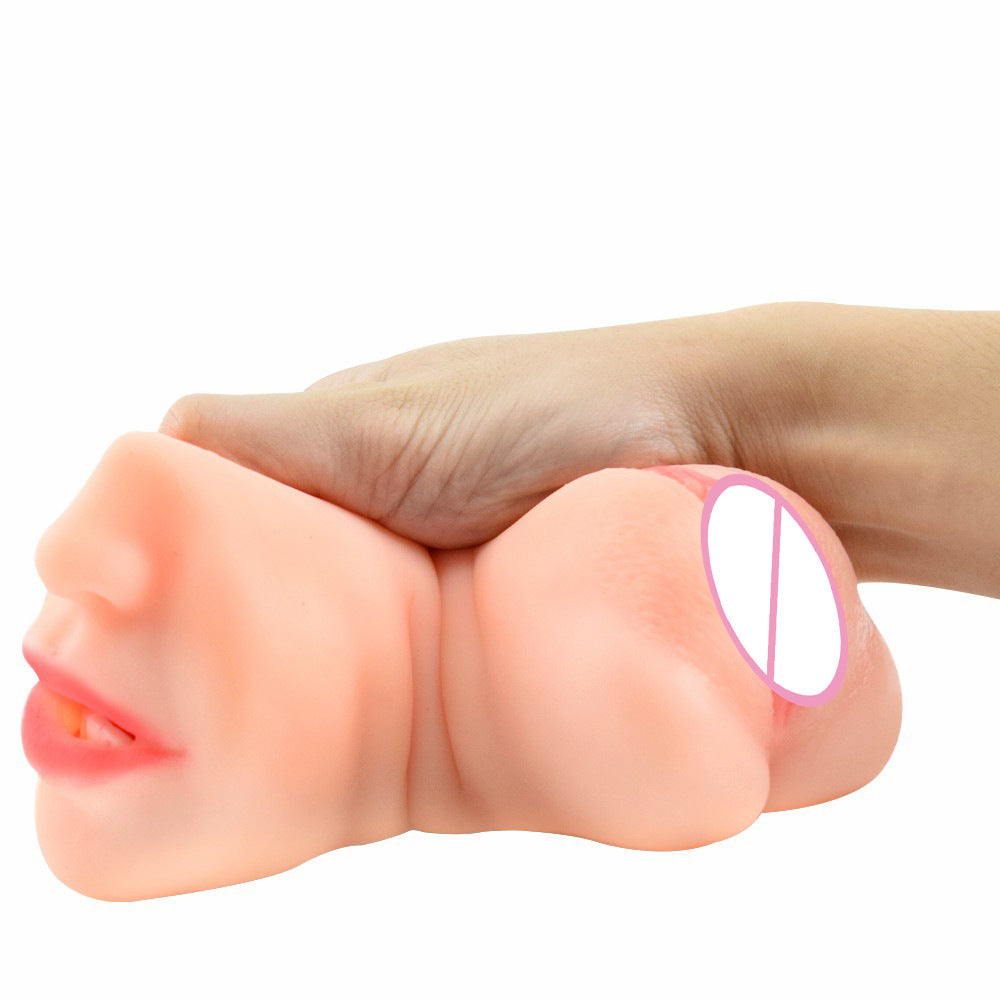 Double-headed realistic male masturbator for oral sex best male sex toys