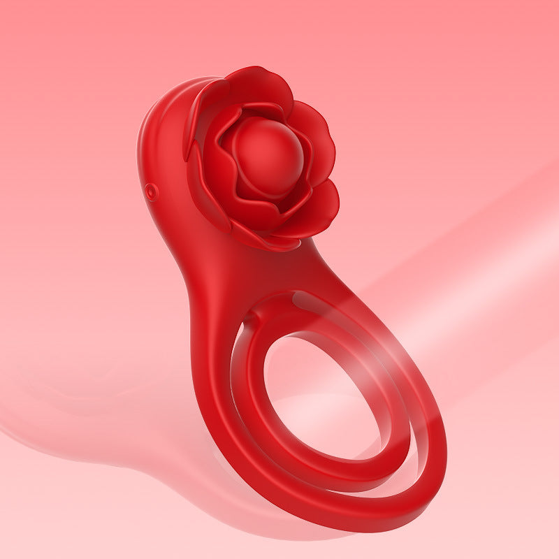 APP wireless remote control double ring penis ring penis exerciser couple rose vibrator