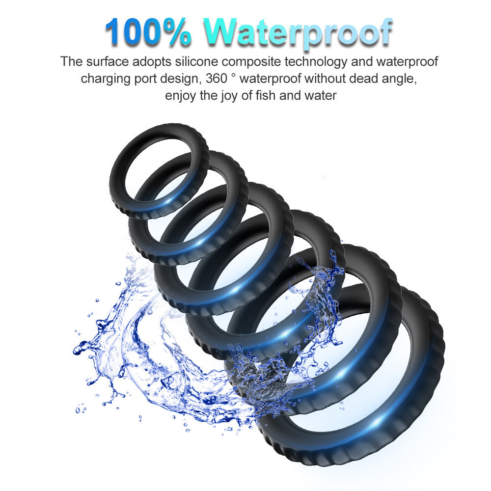 Comfort Delay Penis Ring Elastic Compound Ring 6 Pack Set