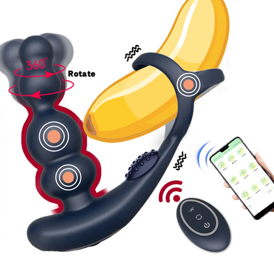 Multi-frequency vibration swing prostate massager male masturbator