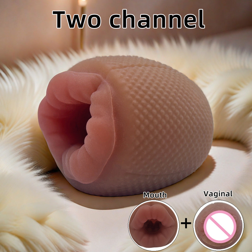 Realistic double needle mini portable male masturbator adult sex toys