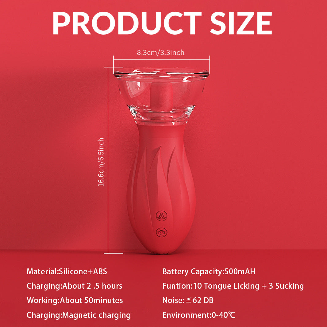 Female tongue licking suction cup masturbator G spot vibrator female sex toys