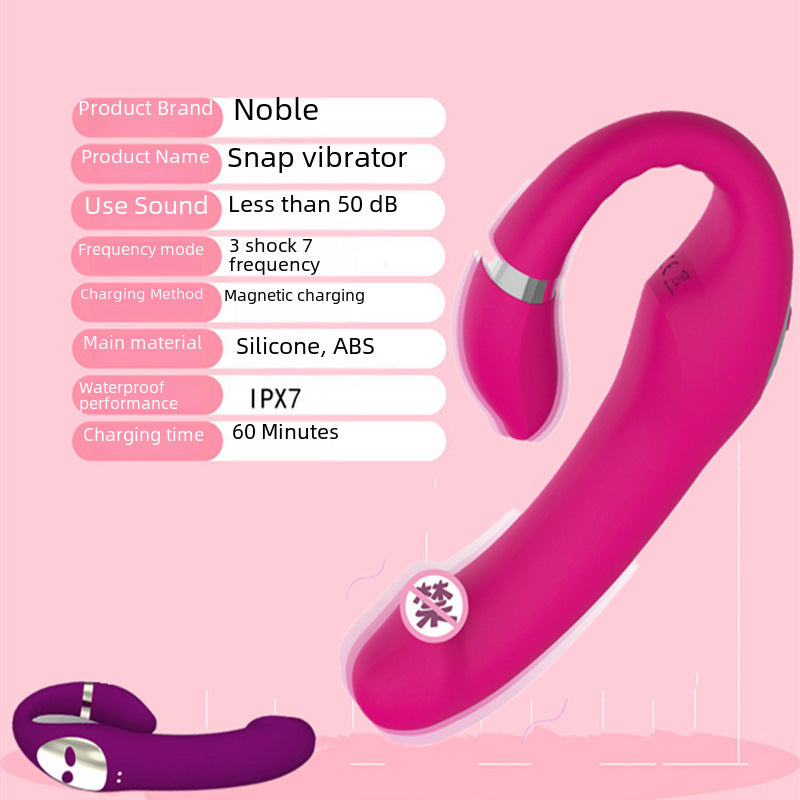 Double head C shape female vibrator dildo massage stick
