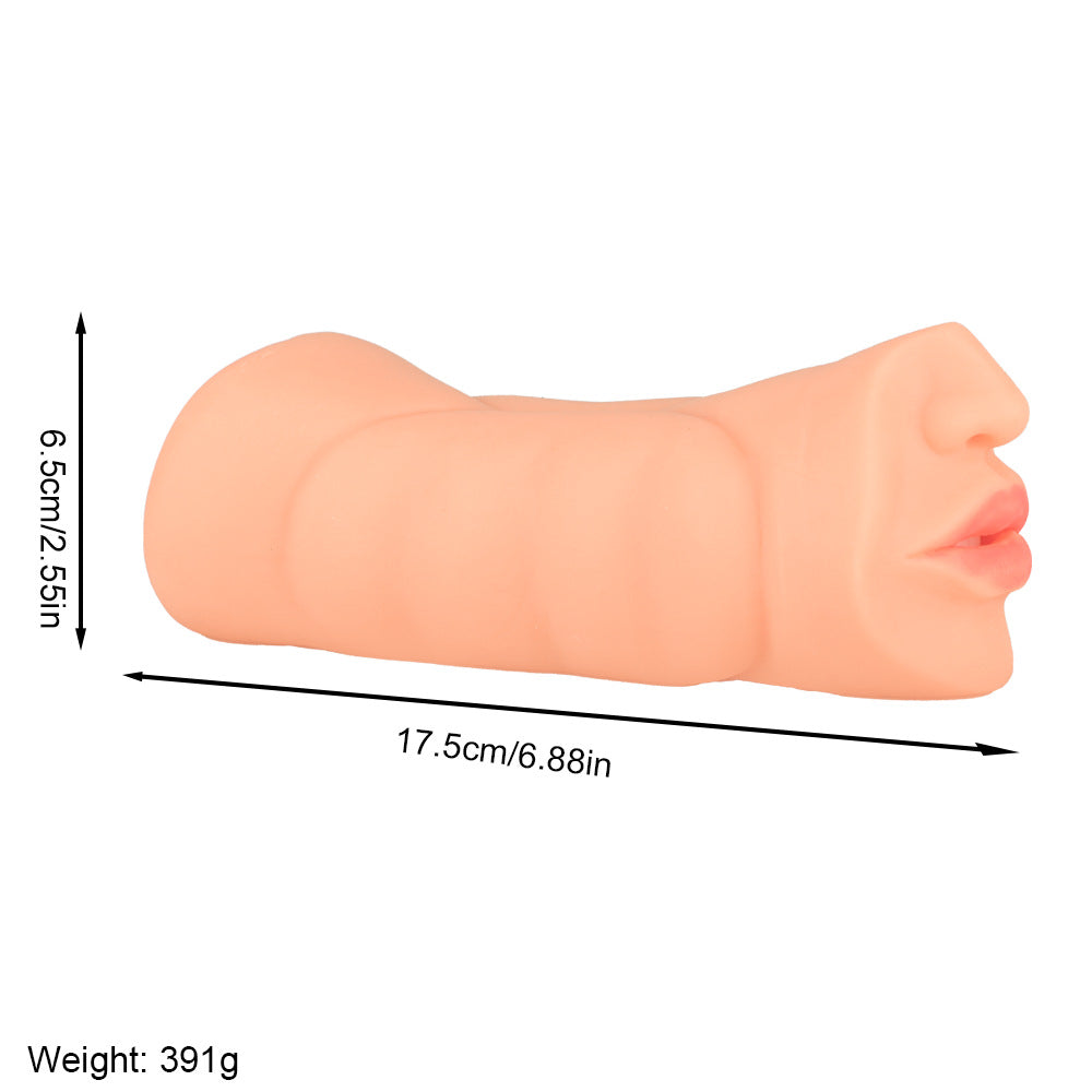 Double-headed male oral sex masturbator soft oral sex toy male sex toy