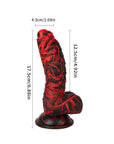 Couples World Mixed Color Alien Dinosaur Simulation Dildo Female Liquid Silicone Sex Toy