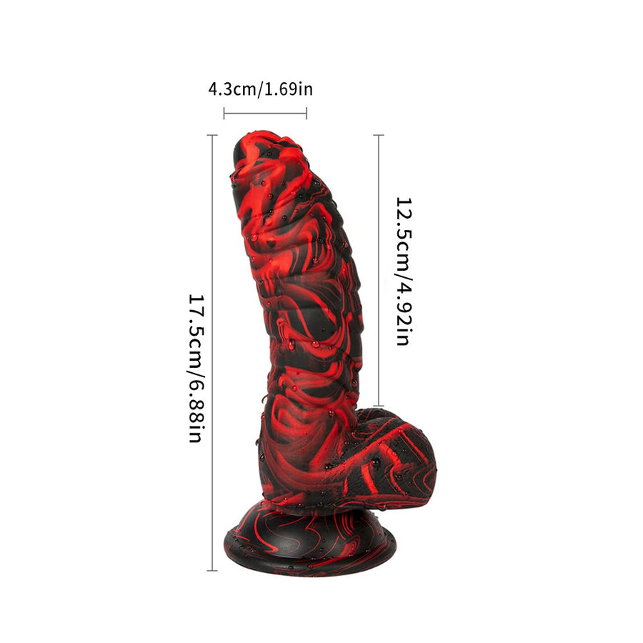 Couples World Mixed Color Alien Dinosaur Simulation Dildo Female Liquid Silicone Sex Toy