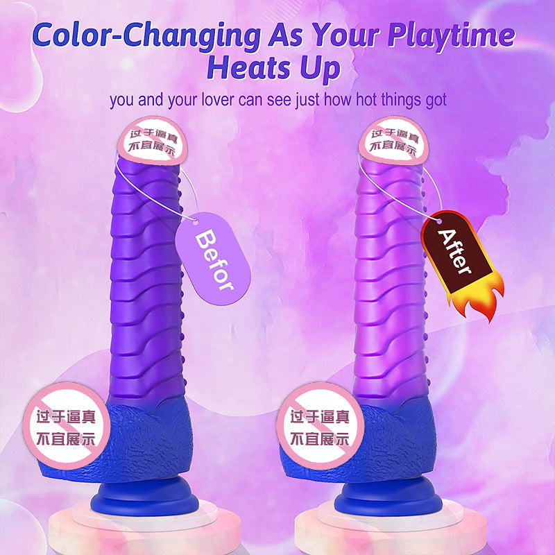 Colorful female dildo telescopic swing electric gun masturbator
