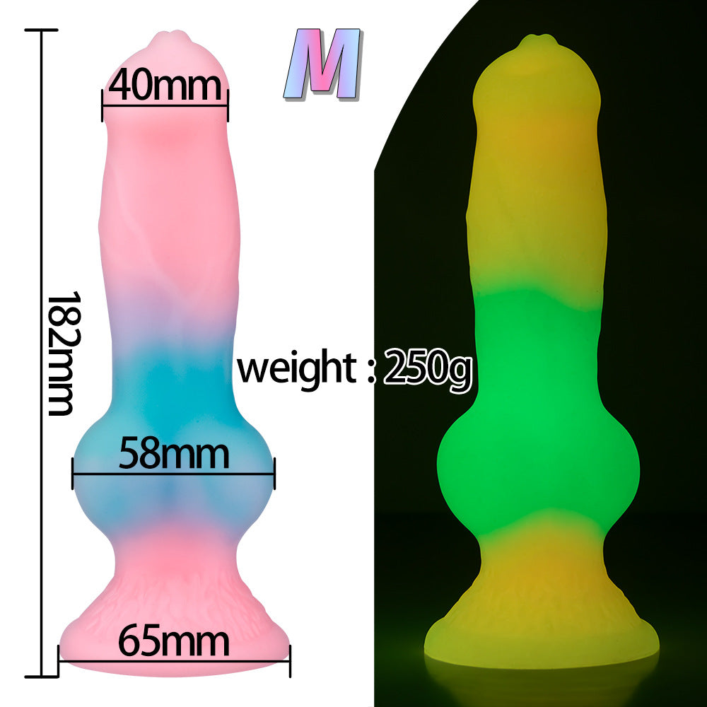 Luminous five-piece set mixed color large size simulation dildo alien artificial animal fantasy dildo