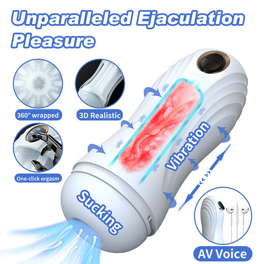 Fully automatic multi-frequency sucking male masturbation cup electric deep throat oral sex masturbator