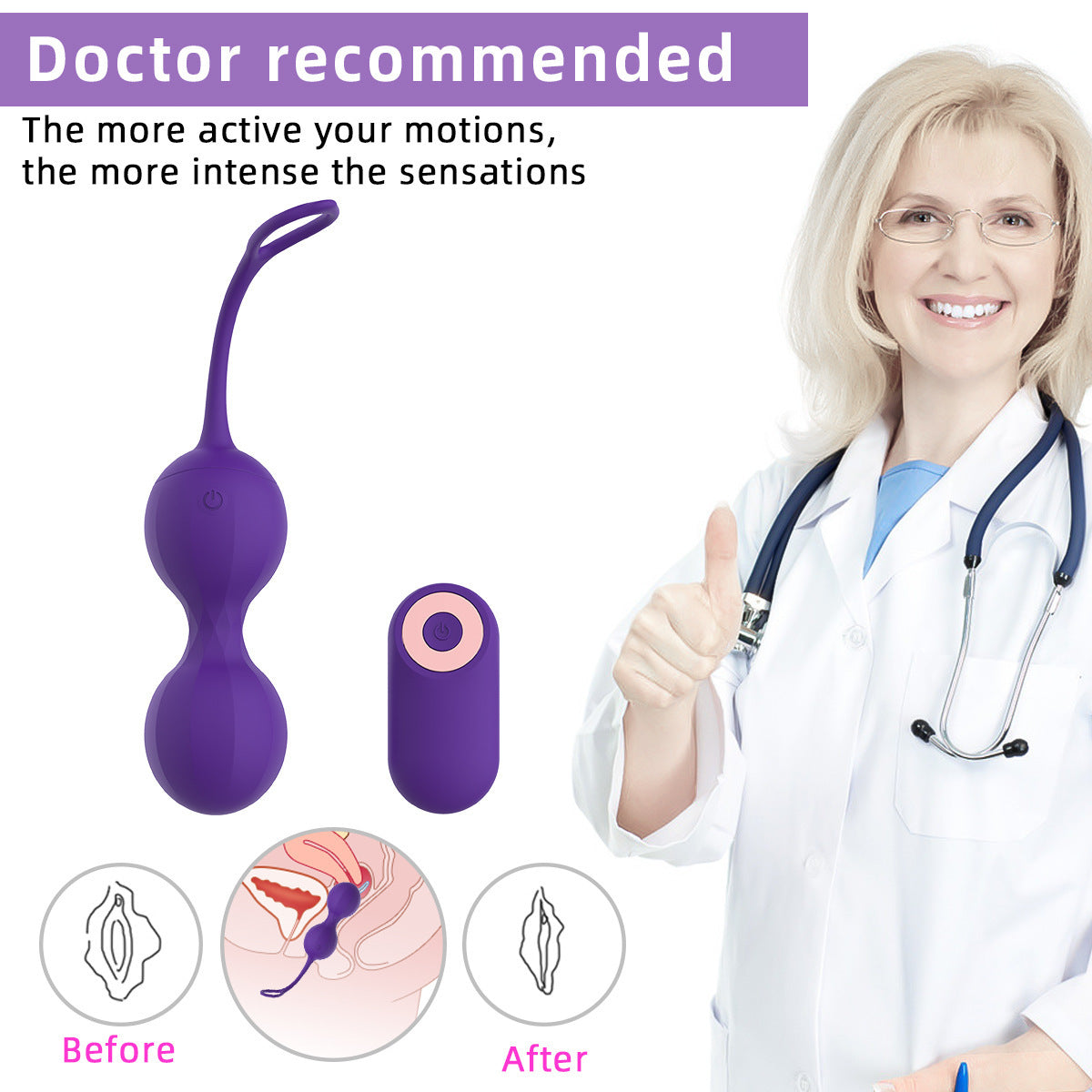 Postpartum auxiliary repair Kegel ball remote control female vaginal contraction trainer vibration love egg