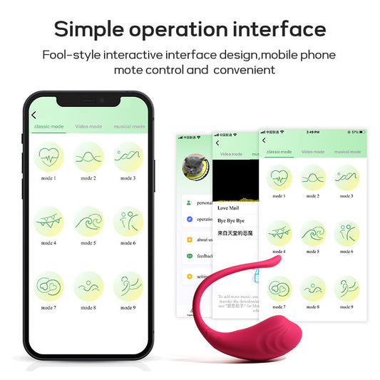 Tadpole-shaped APP remote control mini portable hidden vibrating panties female flirting vibrator adult sex toys