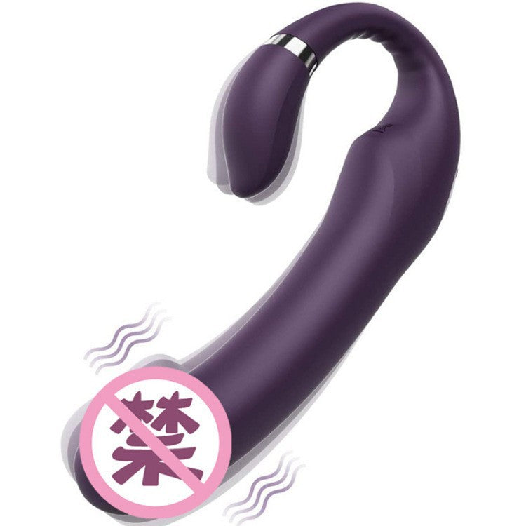 Double head C shape female vibrator dildo massage stick