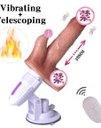 Fully automatic telescopic gun machine wireless remote control electric heating dildo