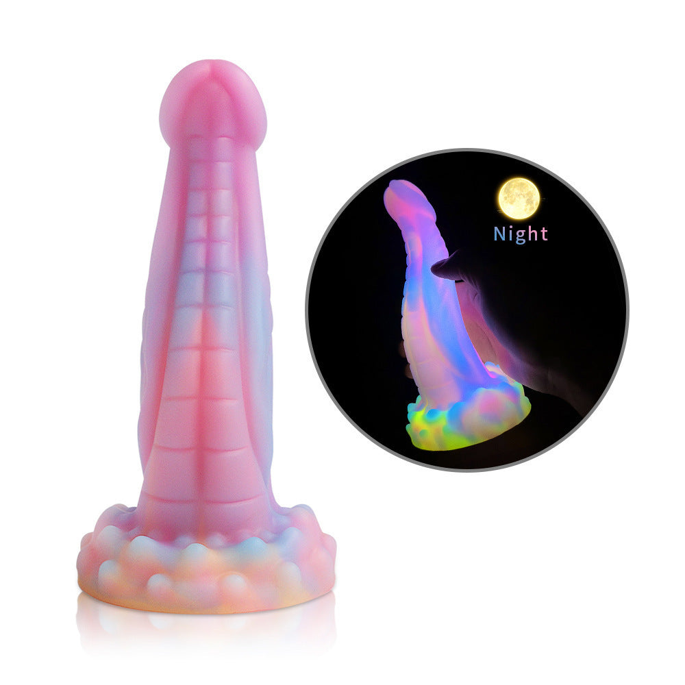 Cobra simulation special-shaped silicone soft meat luminous mixed color realistic dildo