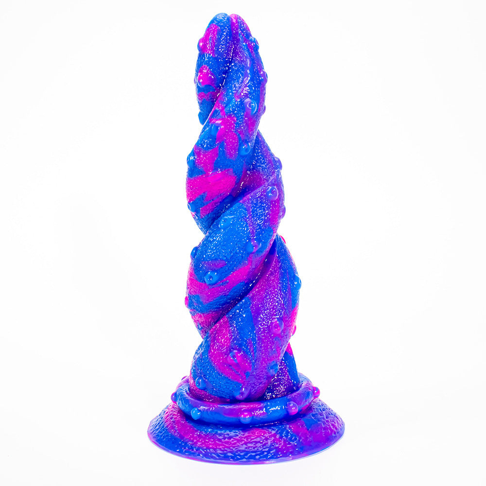 Alien double mixed color realistic dildo adult sex toy masturbator