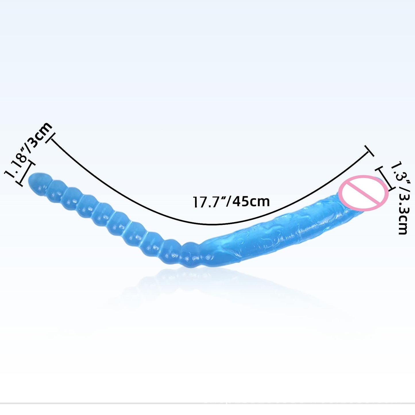 Double-headed dildo two-in-one female masturbator pull ball anal plug