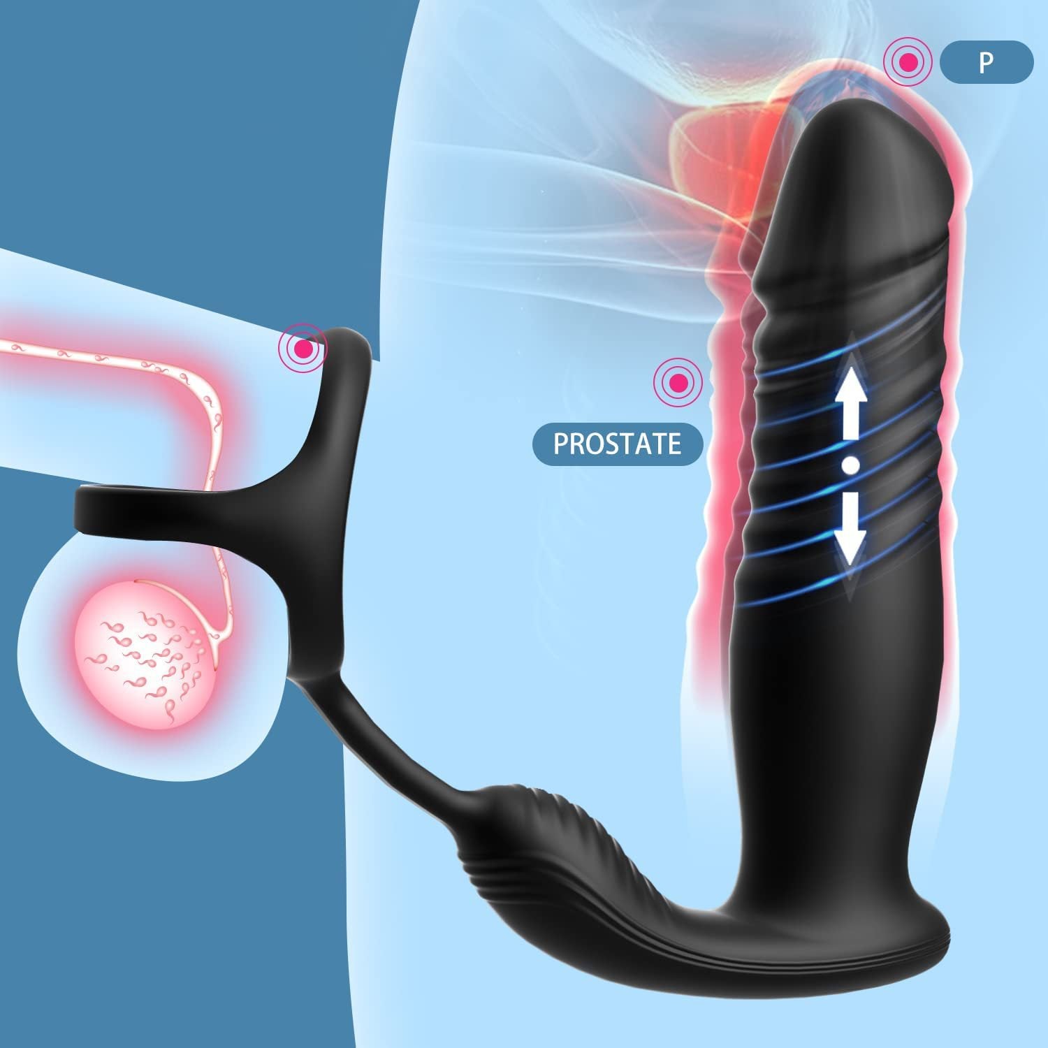 Remote APP Controlled Anal Vibrator Male Prostate Massager Adult Sex Toy