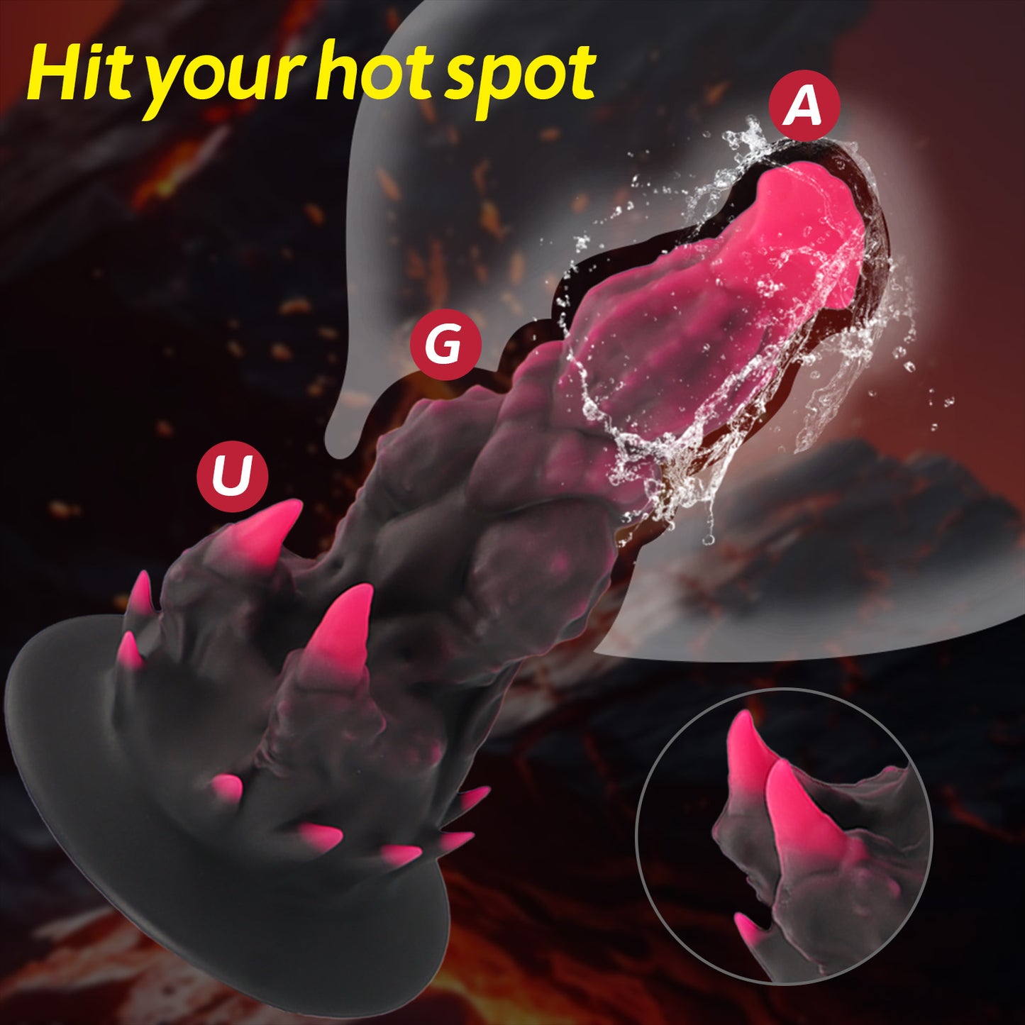 Coiled dragon shaped oversized dildo female G-spot massage masturbator