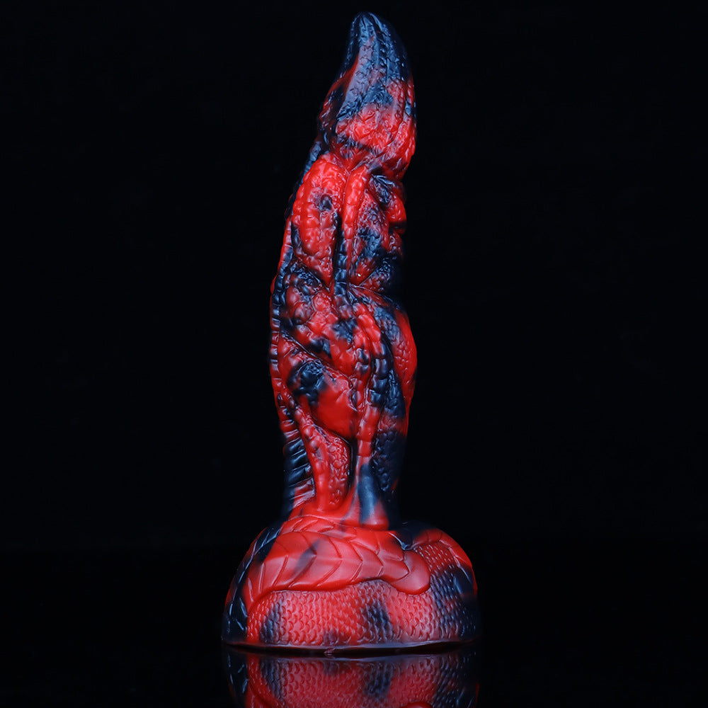 Flame beast mixed color liquid silicone super large realistic simulation dildo female masturbator