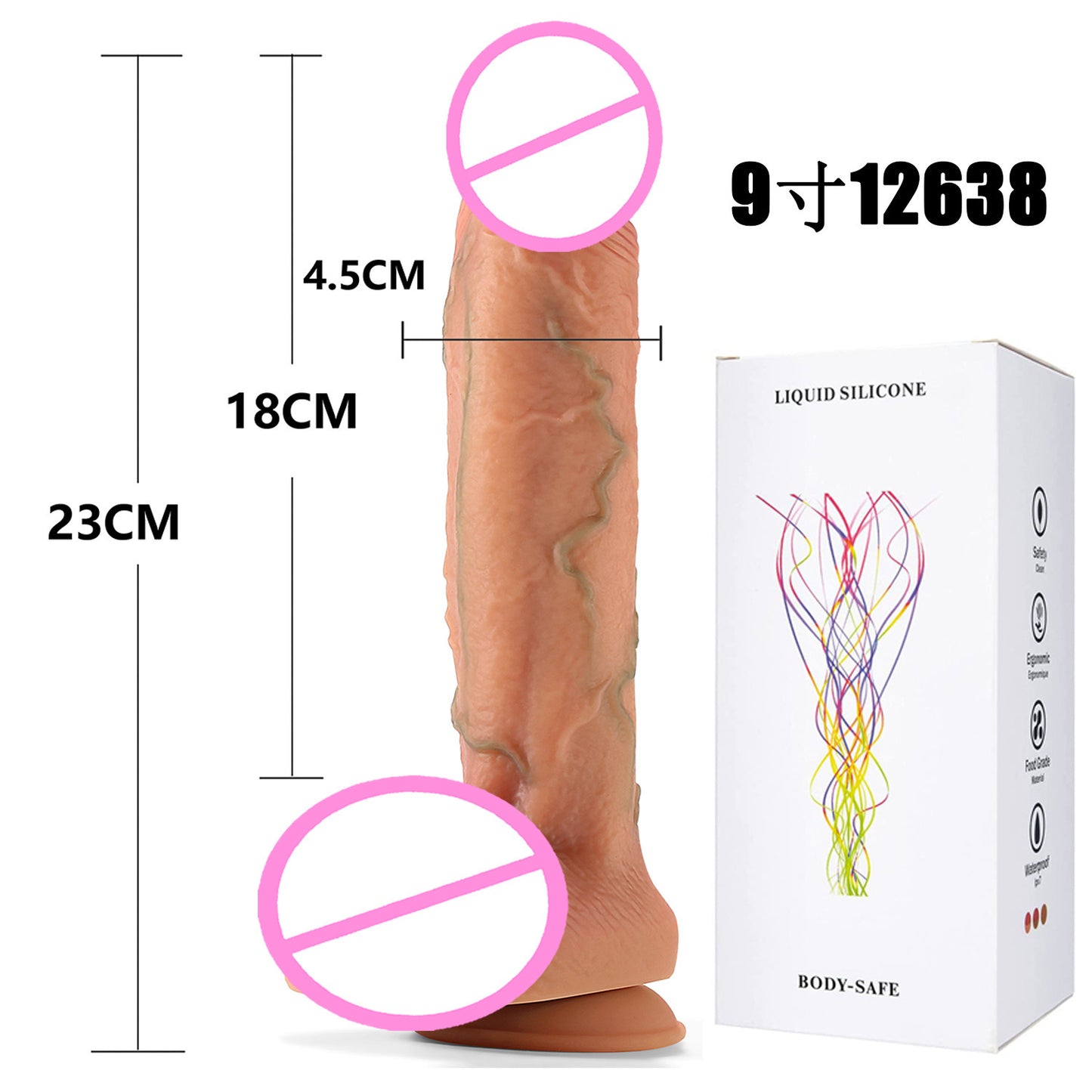Simulation silicone abs super soft special-shaped dildo female masturbator