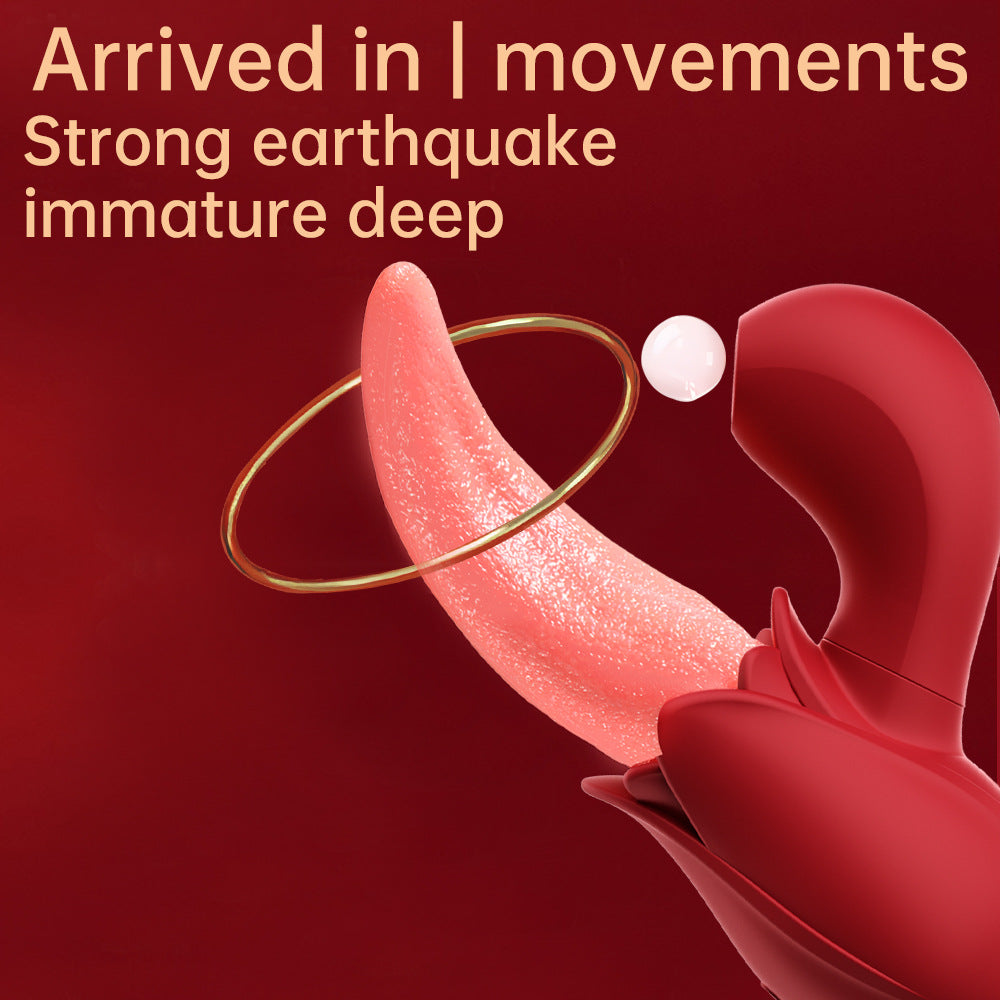 Sucking simulation tongue licking vibrator female masturbator sex toy