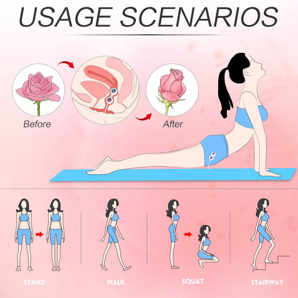Kegel Vaginal Balls Vaginal Dumbbell Vibrator Postpartum Pelvic Floor Muscle Exerciser