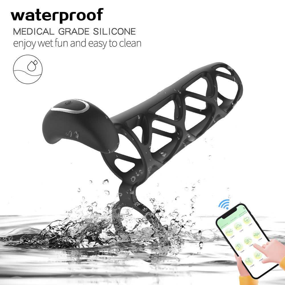 APP Remote Control Penis Vibrator Men's Delay Vibration Ring Flirting Couple Sex Toy