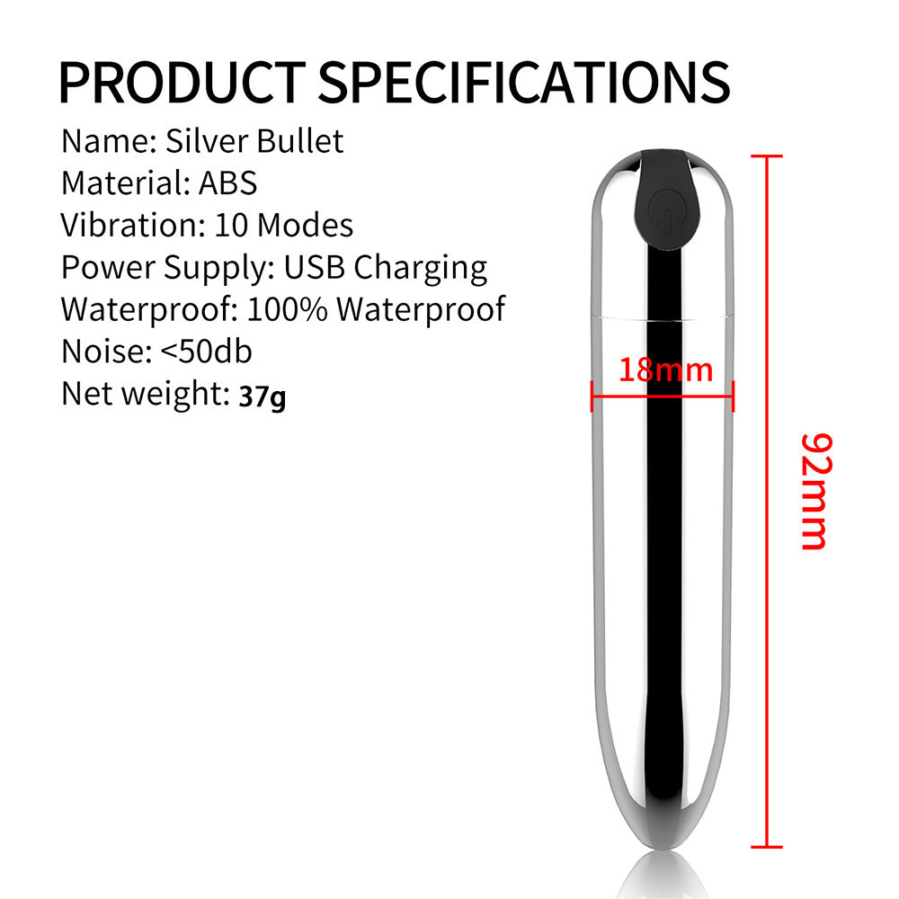 10 Frequency Mini USB Rechargeable Bullet Sex Female Vibrator Feminine Products Masturbation Massager Vibrator