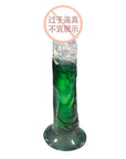 Female dildo gradient color suction cup crystal transparent masturbation stick 7.28 inches