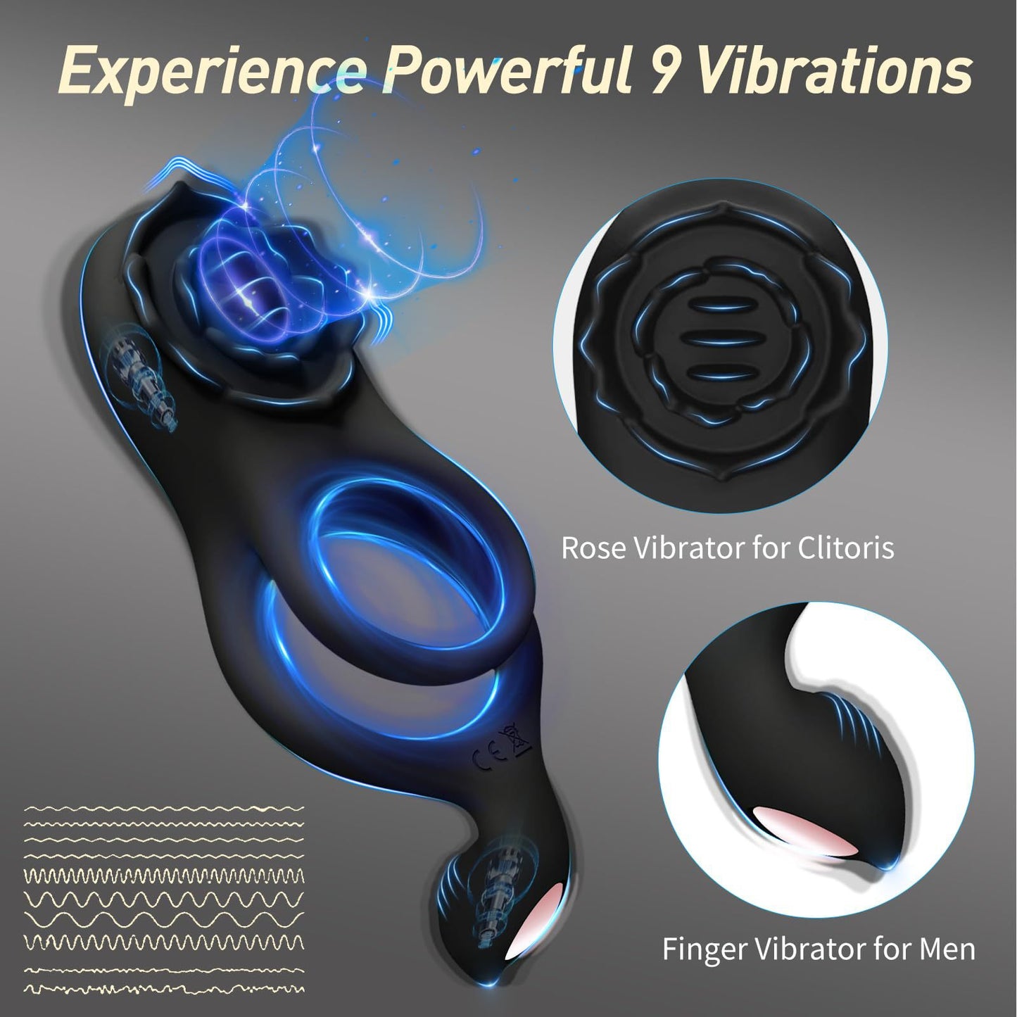 APP remote control vibration penis ring male resonator flirting couple vibrator