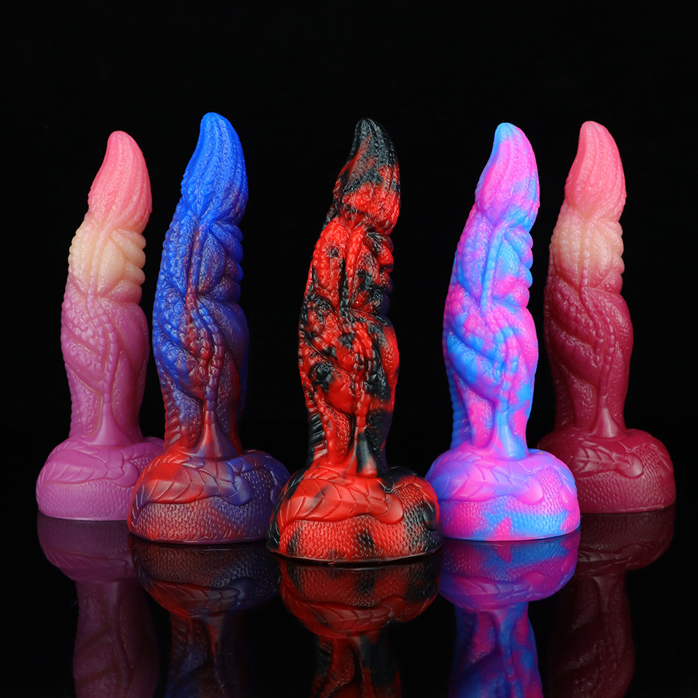 Flame beast mixed color liquid silicone super large realistic simulation dildo female masturbator