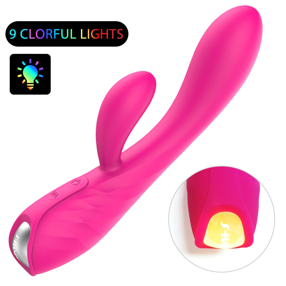 Muse double head with LED light vibration AV stick 9 frequency strong vibration boneless massage stick