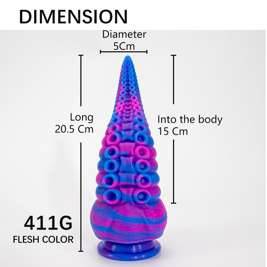 Alien hybrid penis simulation liquid silicone manual dildo masturbator