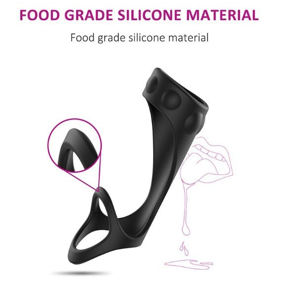 Silicone Delay Double Ring Penis Ring Couple Sex Toy Sex Supplies