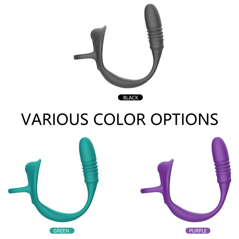 Wireless remote control anal wearable retractable double ring prostate massager best sex toy