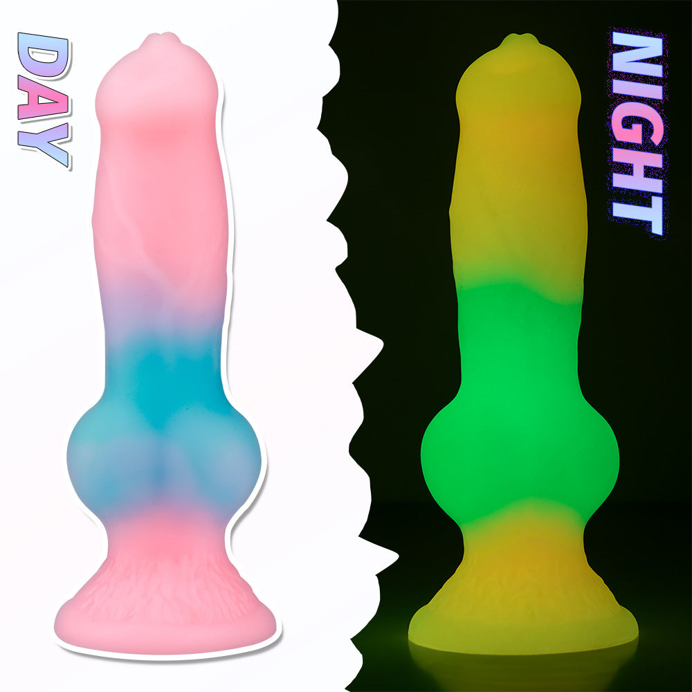 Luminous five-piece set mixed color large size simulation dildo alien artificial animal fantasy dildo