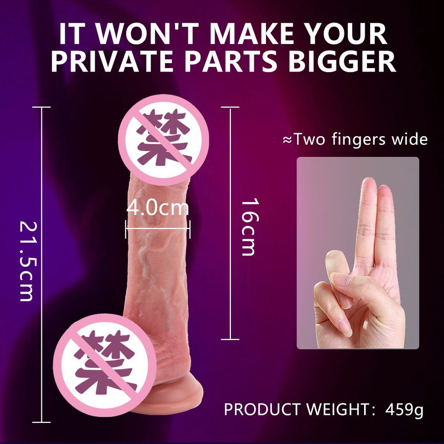 Realistic silicone thick electric retractable heated dildo female sex toy