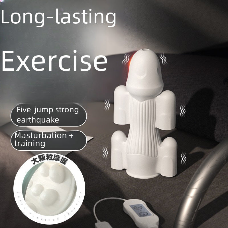 Men's desensitization exercise vibration massager men's masturbator training sex toy