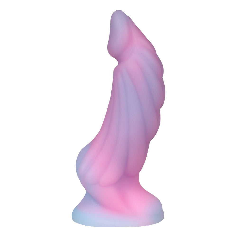 Alien mixed color unicorn luminous silicone penis simulation dildo
