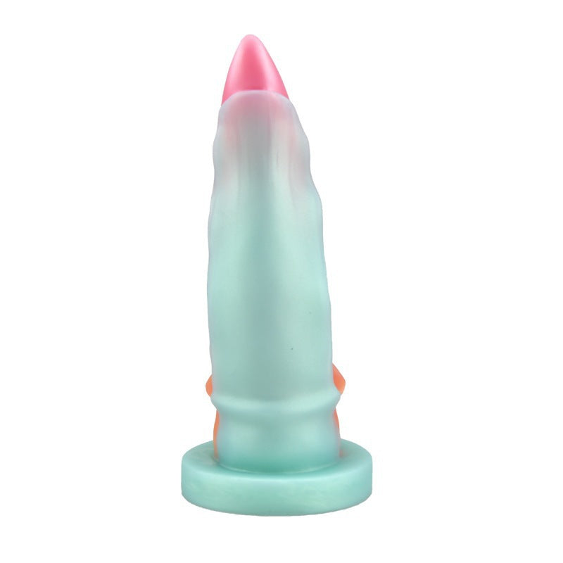 Special Shape Mixed Color Simulation Dildo Liquid Silicone Female Masturbator Adult Sex Toys