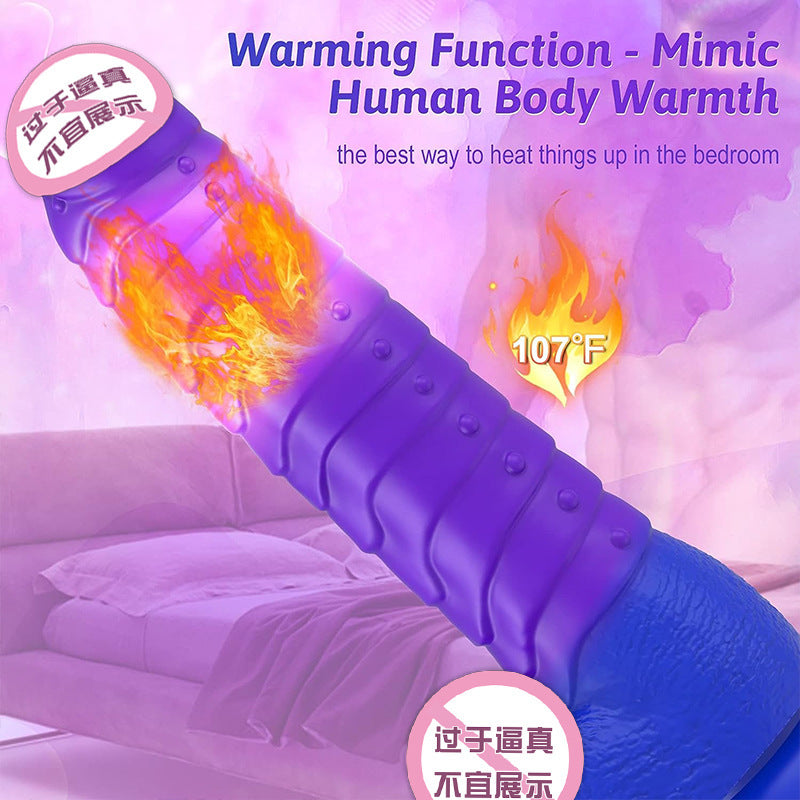 Colorful female dildo telescopic swing electric gun masturbator