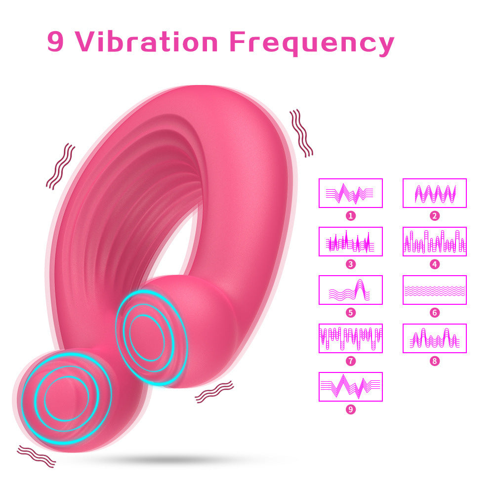 APP remote control dual shock penis ring couple massage silicone vibration delay device