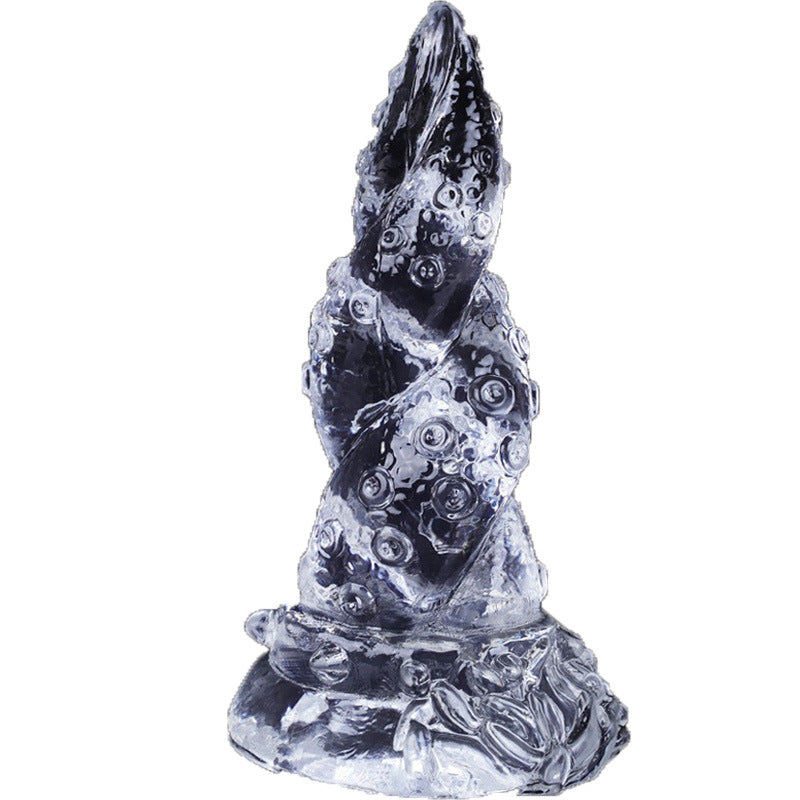 Large size transparent octopus tentacle alien dildo silicone manual masturbator